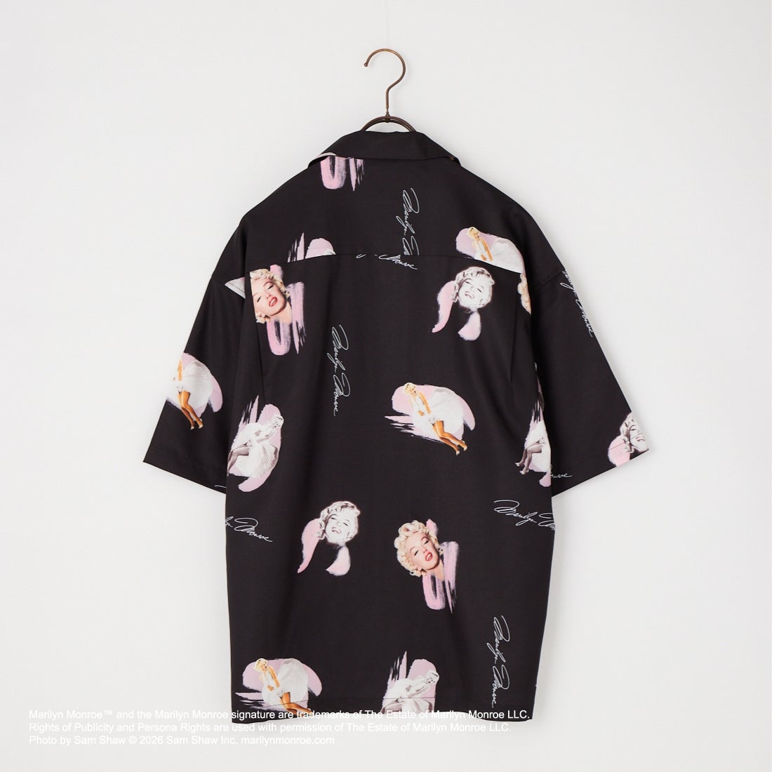 Jeans Factory Clothes [ジーンズファクトリークローズ] MARILYN MONROE / 100TH ANNIVERSARYハワイアンシャツ [JFC-262-041] BLACK