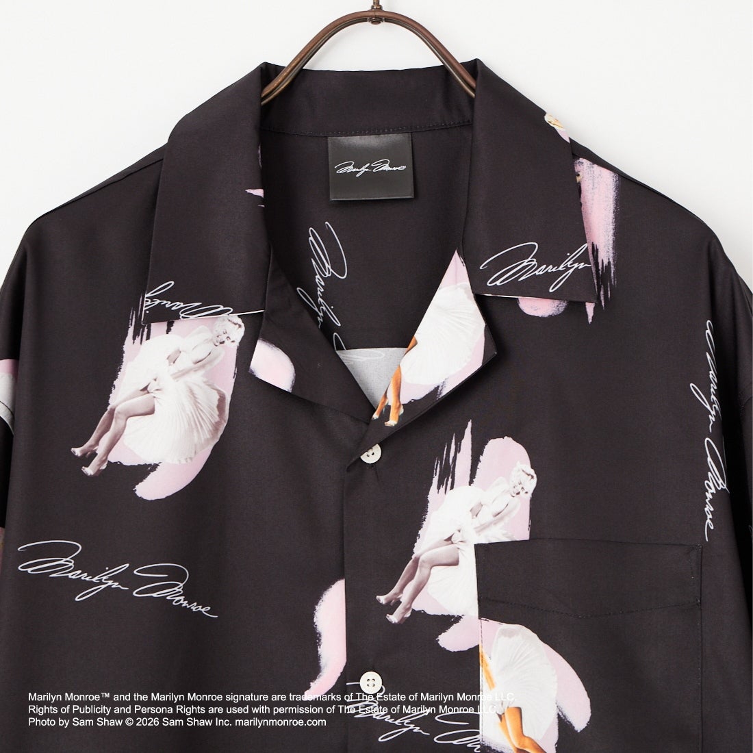 Jeans Factory Clothes [ジーンズファクトリークローズ] MARILYN MONROE / 100TH ANNIVERSARYハワイアンシャツ [JFC-262-041] BLACK