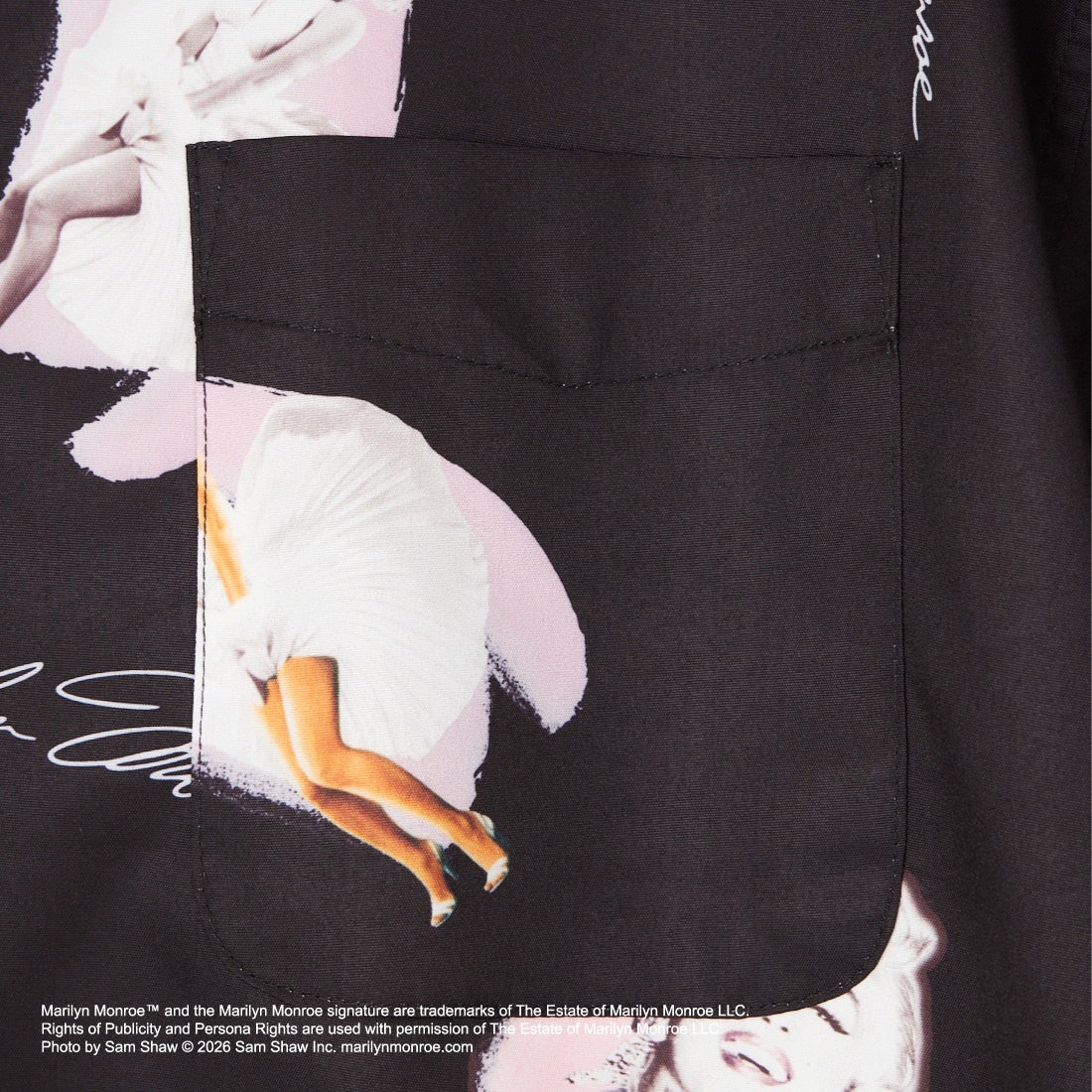 Jeans Factory Clothes [ジーンズファクトリークローズ] MARILYN MONROE / 100TH ANNIVERSARYハワイアンシャツ [JFC-262-041] BLACK