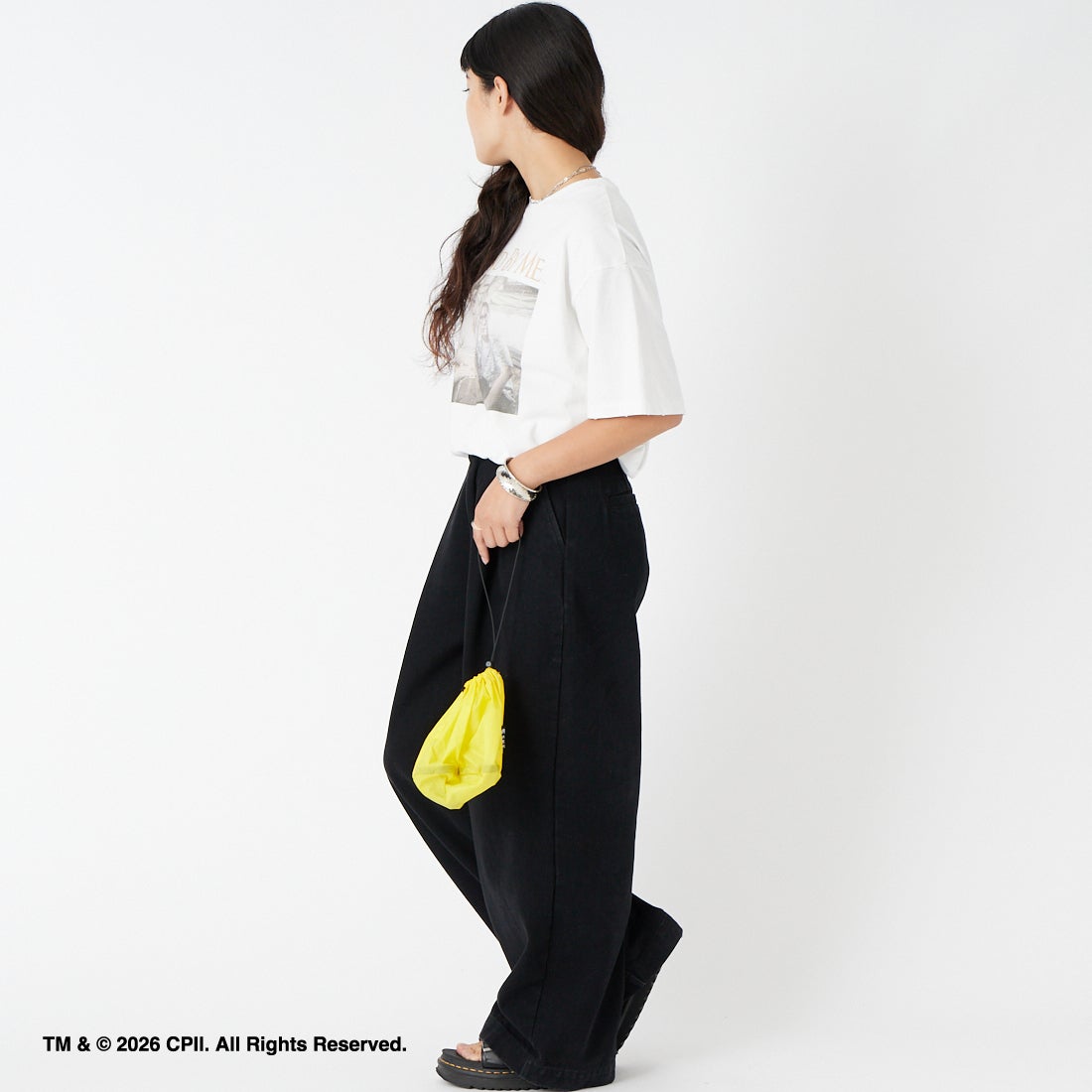 Jeans Factory Clothes [ジーンズファクトリークローズ] STAND BY ME / 40TH ANNIVERSARY Tシャツ [JFC-262-036] WHITE &&モデル身長：162cm 着用サイズ：S&&