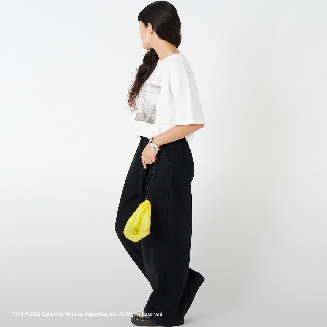 Jeans Factory Clothes [ジーンズファクトリークローズ] STAND BY ME / 40TH ANNIVERSARY Tシャツ [JFC-262-036] WHITE &&モデル身長：162cm 着用サイズ：S&&