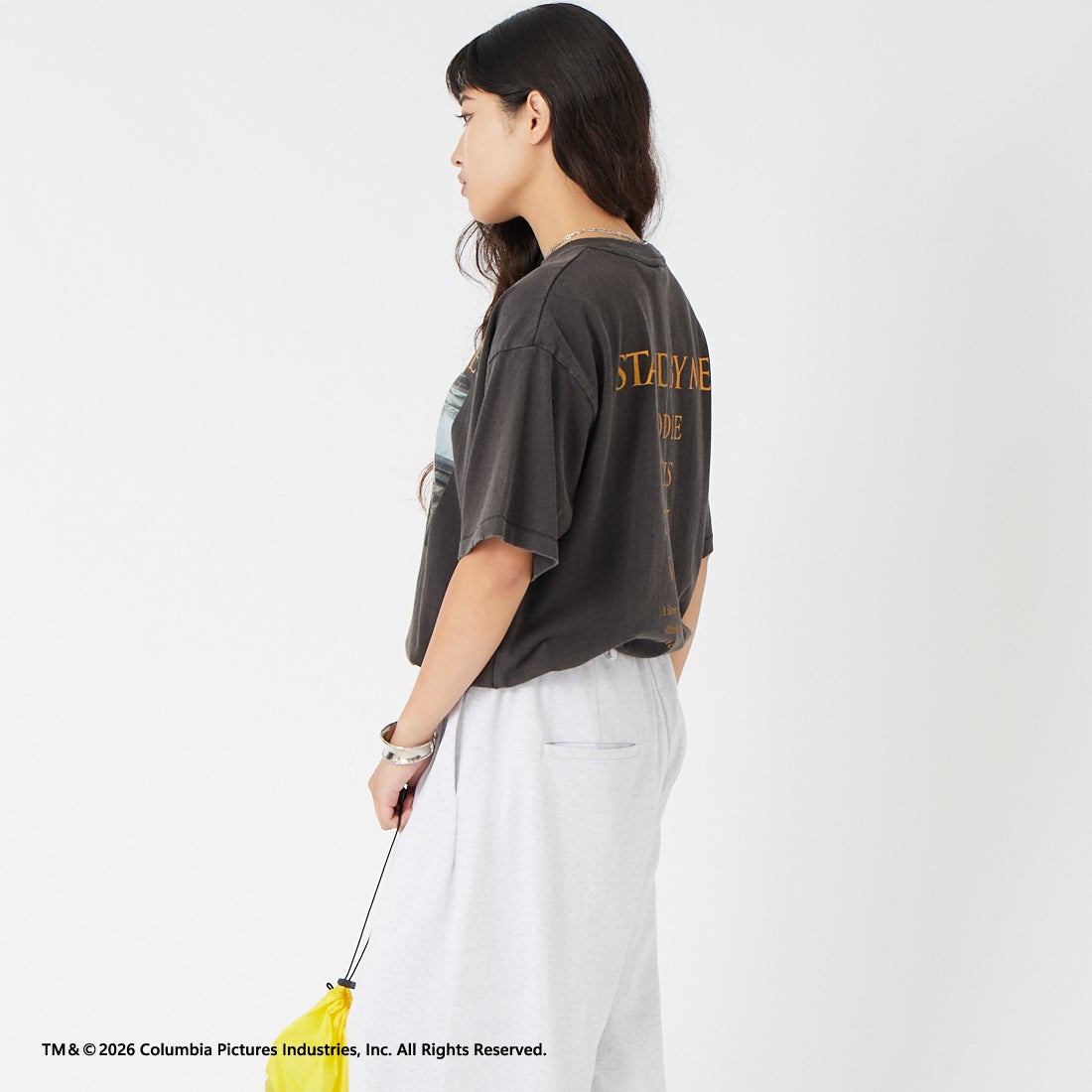 Jeans Factory Clothes [ジーンズファクトリークローズ] STAND BY ME / 40TH ANNIVERSARY Tシャツ [JFC-262-036] BLACK &&モデル身長：162cm 着用サイズ：S&&