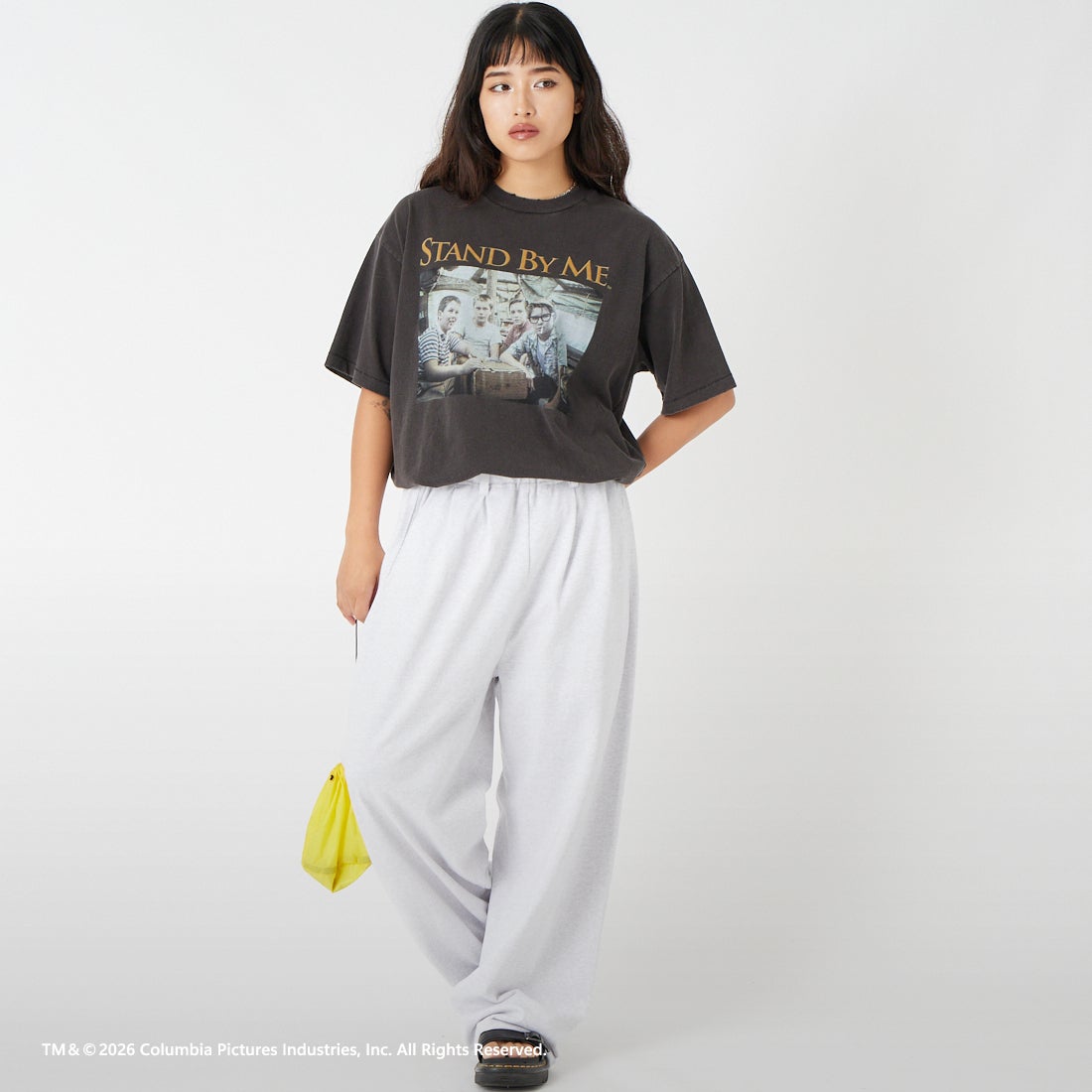 Jeans Factory Clothes [ジーンズファクトリークローズ] STAND BY ME / 40TH ANNIVERSARY Tシャツ [JFC-262-036] BLACK &&モデル身長：162cm 着用サイズ：S&&