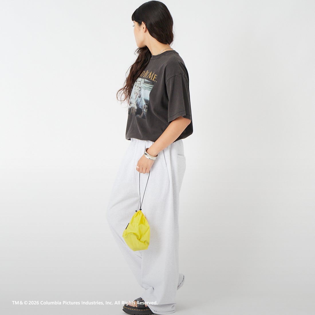 Jeans Factory Clothes [ジーンズファクトリークローズ] STAND BY ME / 40TH ANNIVERSARY Tシャツ [JFC-262-036] BLACK &&モデル身長：162cm 着用サイズ：S&&