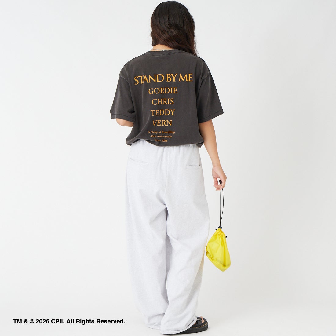 Jeans Factory Clothes [ジーンズファクトリークローズ] STAND BY ME / 40TH ANNIVERSARY Tシャツ [JFC-262-036] BLACK &&モデル身長：162cm 着用サイズ：S&&