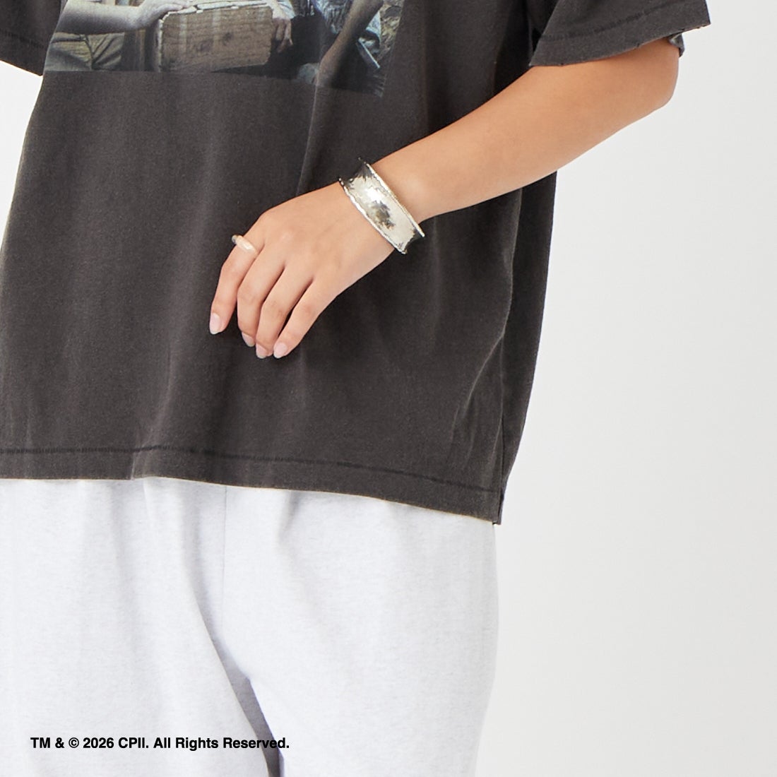 Jeans Factory Clothes [ジーンズファクトリークローズ] STAND BY ME / 40TH ANNIVERSARY Tシャツ [JFC-262-036] BLACK &&モデル身長：162cm 着用サイズ：S&&