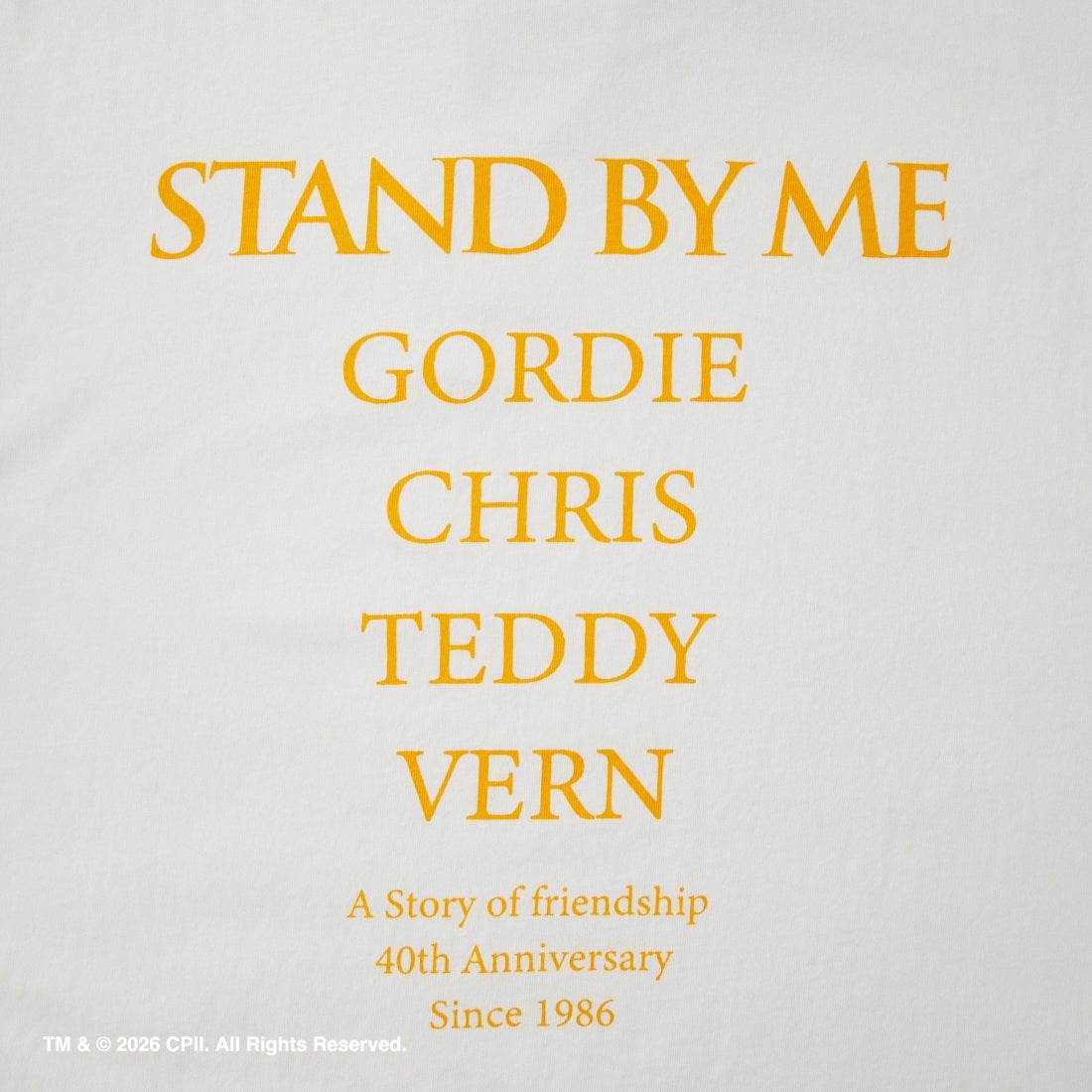 Jeans Factory Clothes [ジーンズファクトリークローズ] STAND BY ME / 40TH ANNIVERSARY Tシャツ [JFC-262-036] WHITE