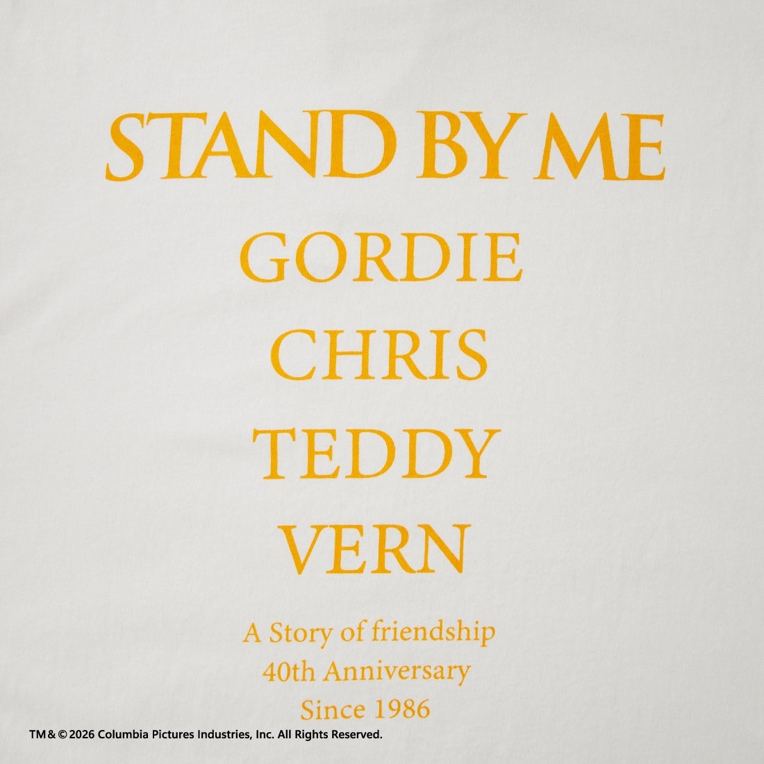 Jeans Factory Clothes [ジーンズファクトリークローズ] STAND BY ME / 40TH ANNIVERSARY Tシャツ [JFC-262-036] WHITE