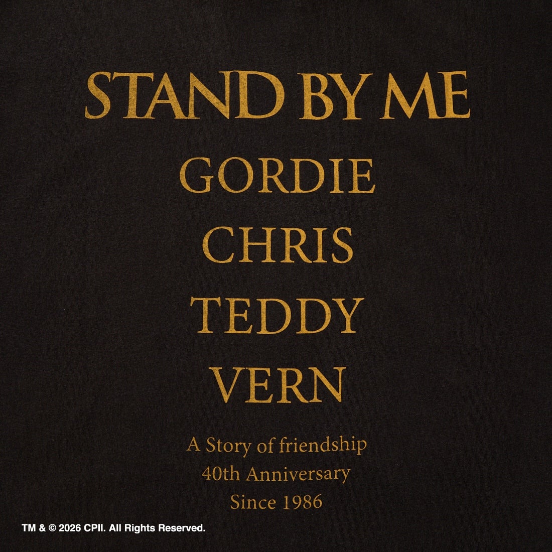 Jeans Factory Clothes [ジーンズファクトリークローズ] STAND BY ME / 40TH ANNIVERSARY Tシャツ [JFC-262-036] BLACK