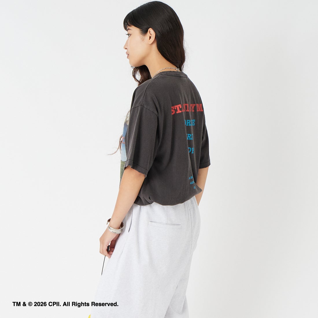Jeans Factory Clothes [ジーンズファクトリークローズ] STAND BY ME / 40TH ANNIVERSARY Tシャツ [JFC-262-037] BLACK &&モデル身長：162cm 着用サイズ：S&&