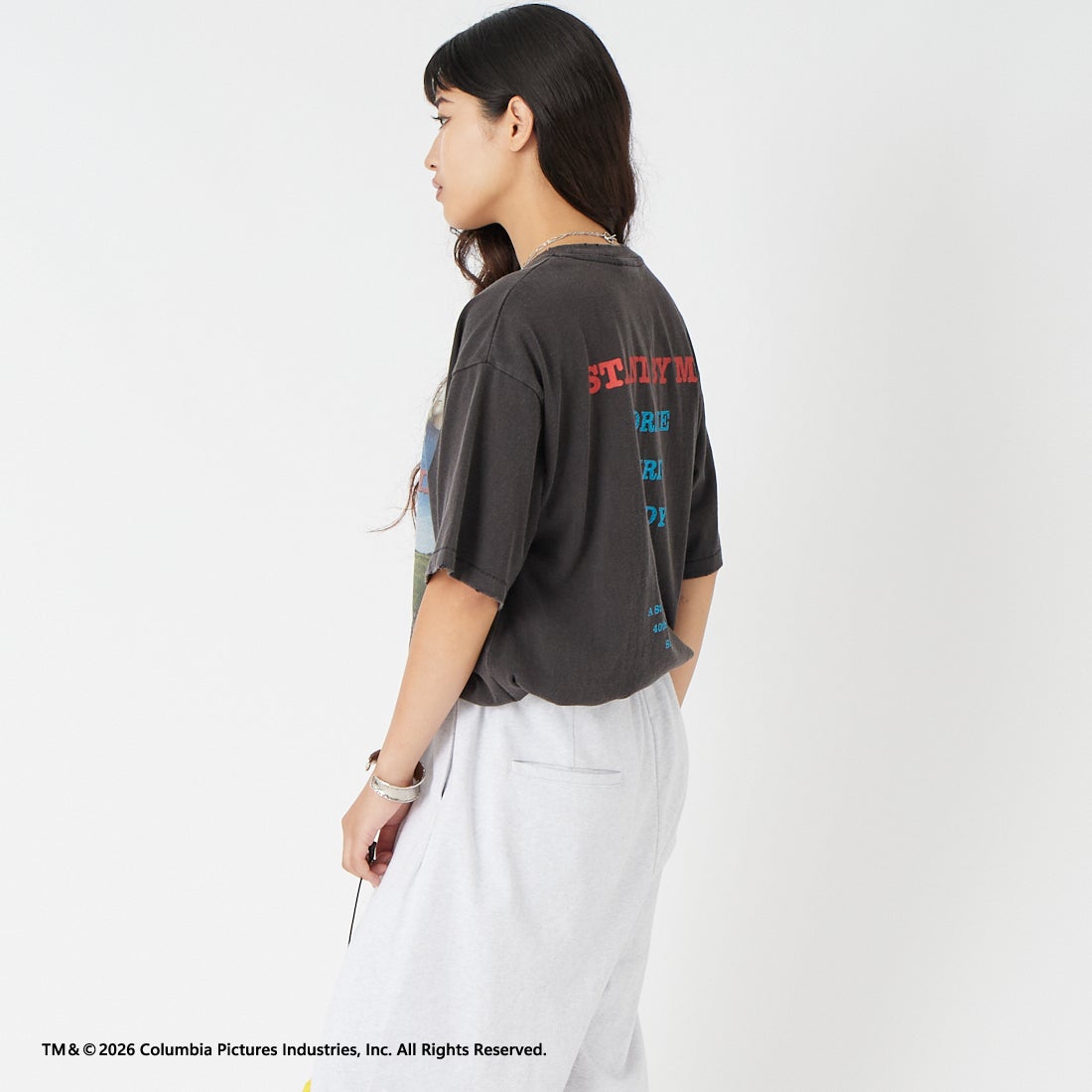 Jeans Factory Clothes [ジーンズファクトリークローズ] STAND BY ME / 40TH ANNIVERSARY Tシャツ [JFC-262-037] BLACK &&モデル身長：162cm 着用サイズ：S&&