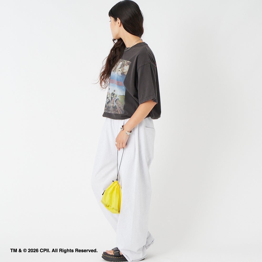 Jeans Factory Clothes [ジーンズファクトリークローズ] STAND BY ME / 40TH ANNIVERSARY Tシャツ [JFC-262-037] BLACK &&モデル身長：162cm 着用サイズ：S&&