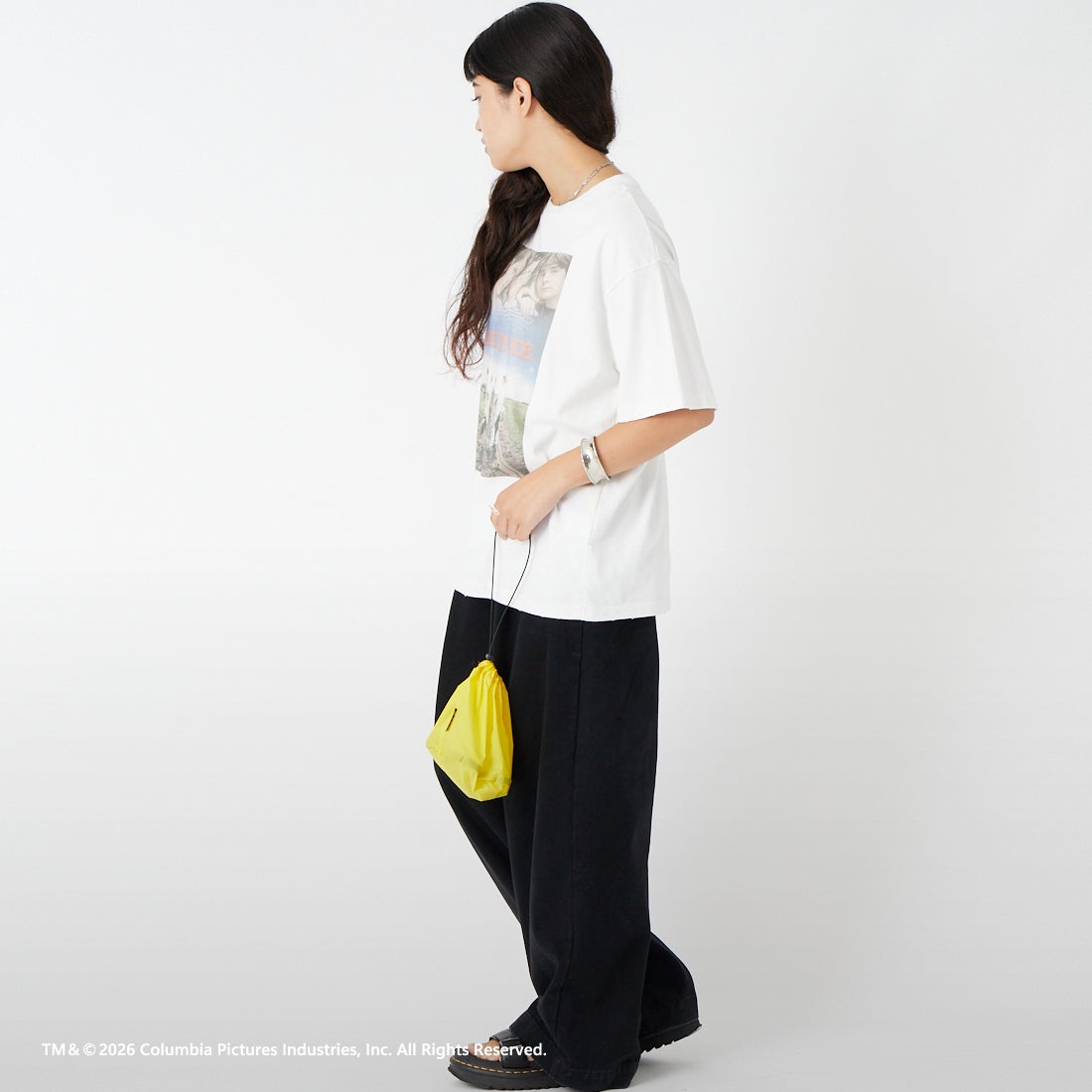 Jeans Factory Clothes [ジーンズファクトリークローズ] STAND BY ME / 40TH ANNIVERSARY Tシャツ [JFC-262-037] WHITE &&モデル身長：162cm 着用サイズ：S&&