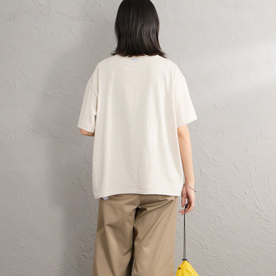 Americana [アメリカーナ] レーシングプリントTシャツ [BRF-848A-3] ｵｰﾄﾐｰﾙ &&モデル身長：162cm 着用サイズ：ONE SIZE&&