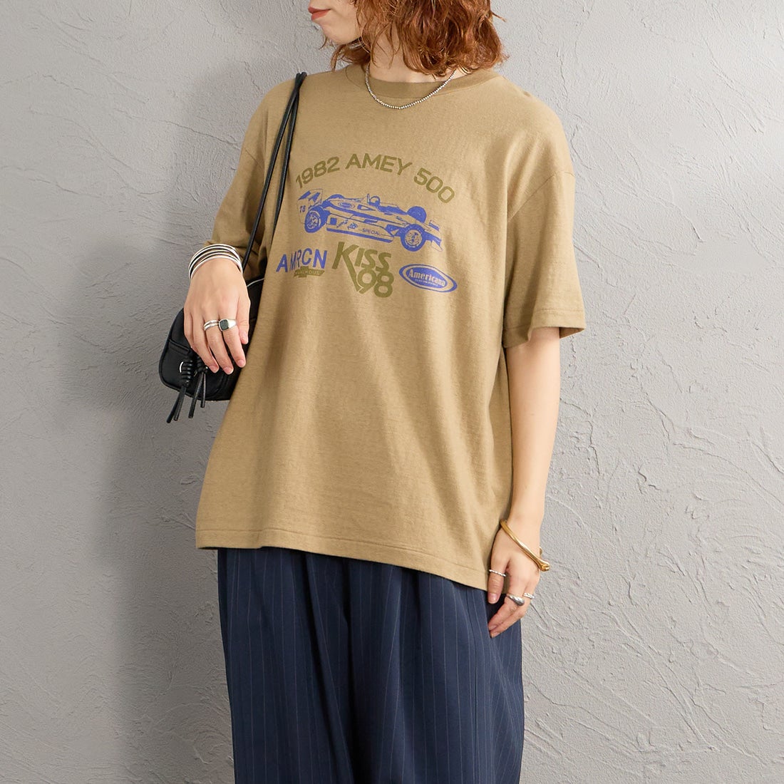 Americana [アメリカーナ] レーシングプリントTシャツ [BRF-848A-3