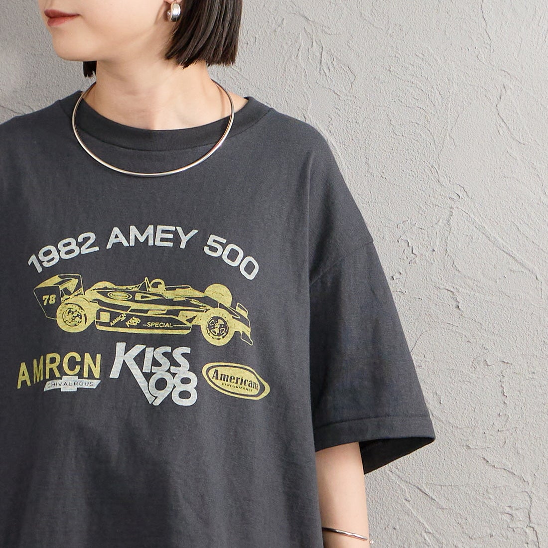 Americana [アメリカーナ] レーシングプリントTシャツ [BRF-848A-3
