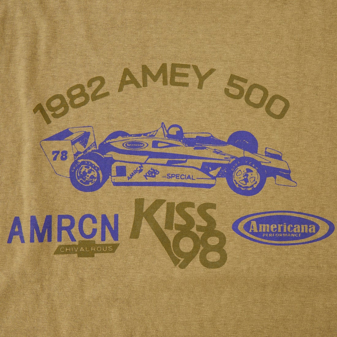 Americana [アメリカーナ] レーシングプリントTシャツ [BRF-848A-3] ｶｰｷ