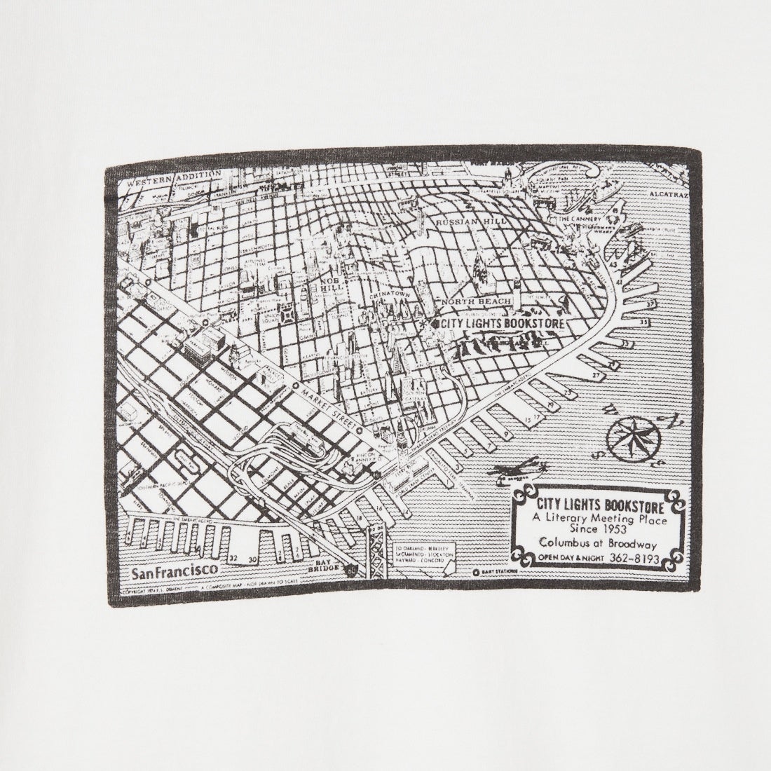 City Lights Bookstore [シティライツ ブックストア] ロゴプリントショートスリーブTシャツ [CLBS-TEE01] 1974 POST