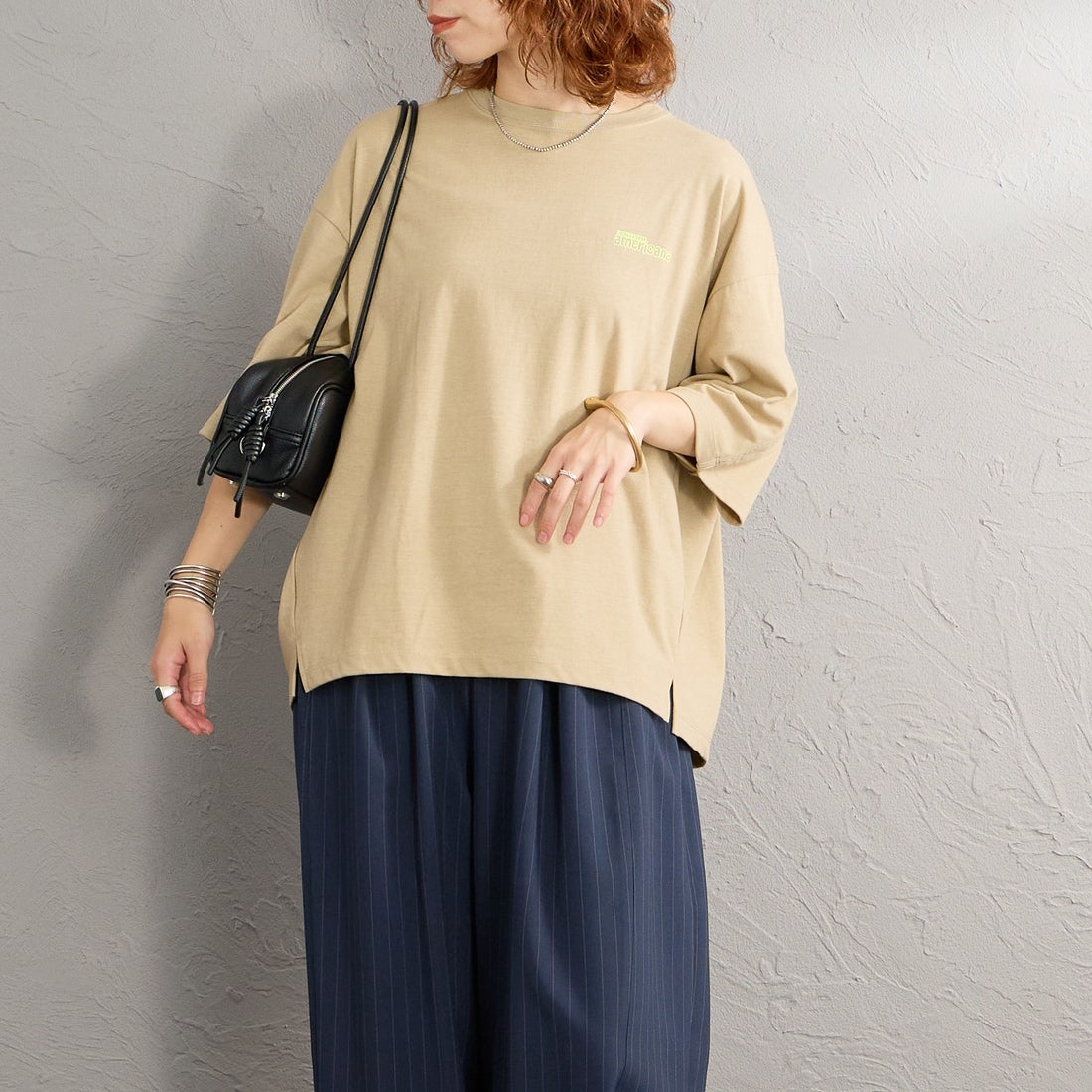 Americana [アメリカーナ] クロップド丈 バックプリントTシャツ [BRF-M