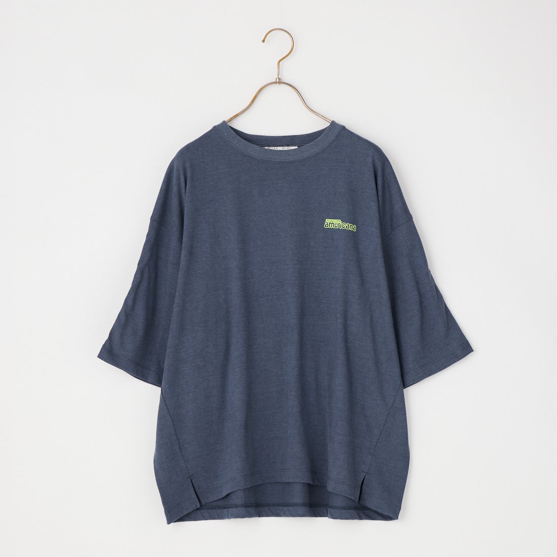 Americana [アメリカーナ] クロップド丈 バックプリントTシャツ [BRF-M-837A-2] ﾌﾞﾙｰ
