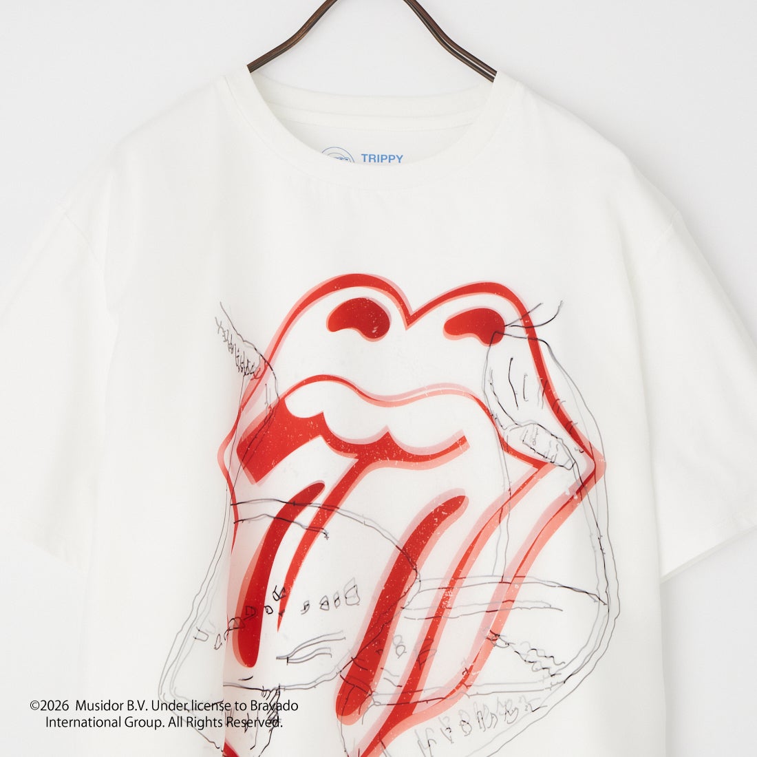 TRIPPY MIKIO ART [トリッピーミキオアート] RS LIP&TONG SKETCHES ショートスリーブTシャツ [TR-133] WHITE