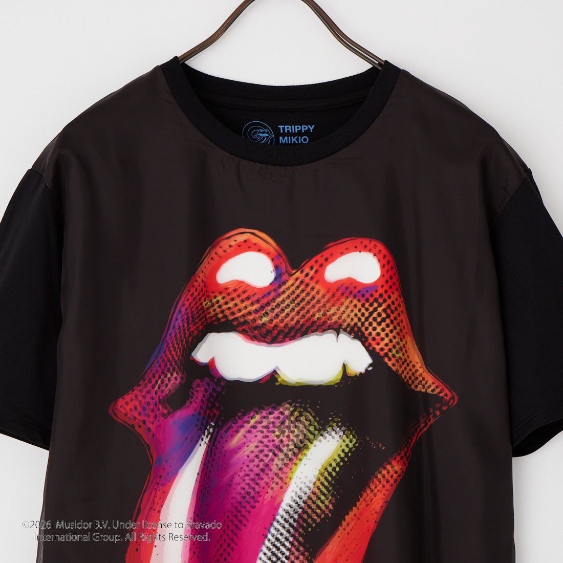 TRIPPY MIKIO ART [トリッピーミキオアート] RS LIP&TONG ショートスリーブTシャツ [TR-135] BLACK