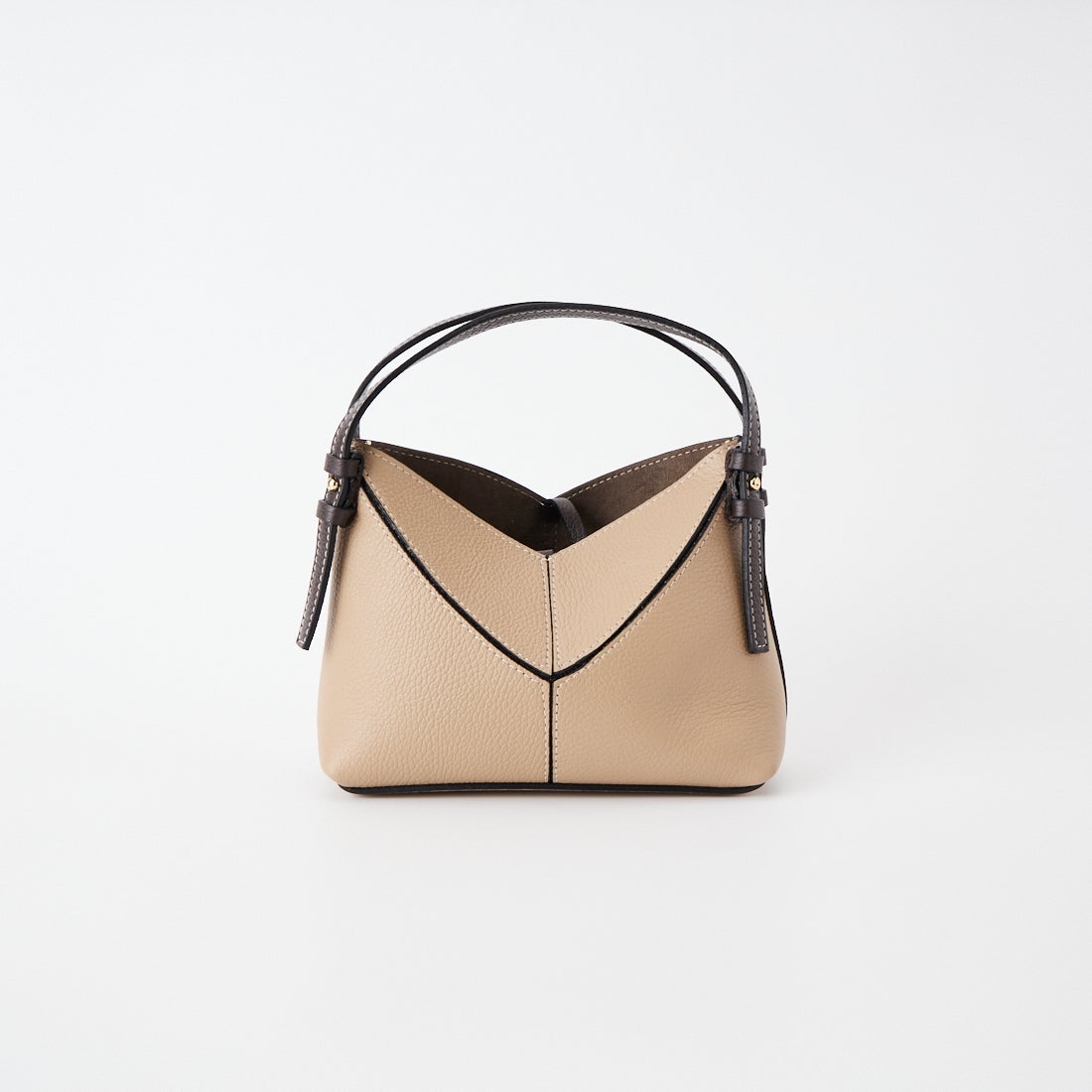 AULENTTI [オウレンティ] 別注 DOLLARO 2WAY レザーステッチ ショルダーバッグ [AP-368-DOSCDO-JF] BEIGE
