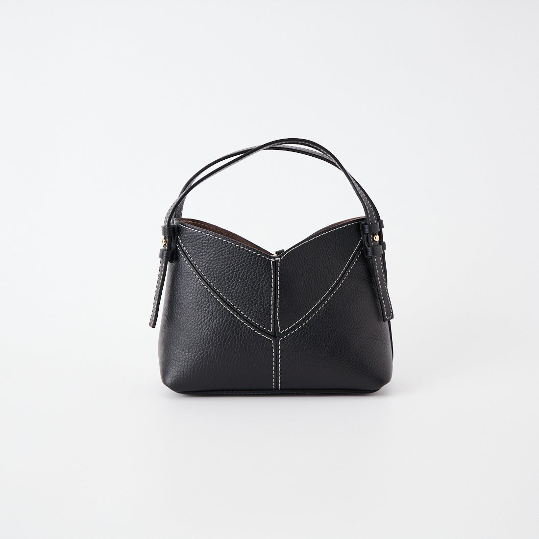 AULENTTI [オウレンティ] 別注 DOLLARO 2WAY レザーステッチ ショルダーバッグ [AP-368-DOSCDO-JF] BLACK