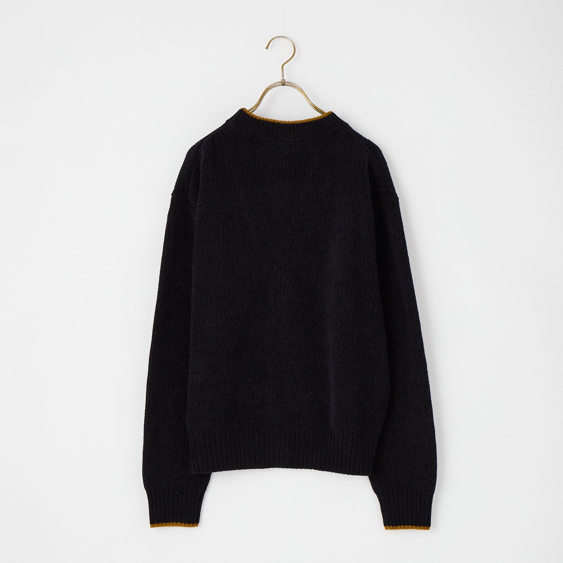 FRED PERRY [フレッドペリー] 別注 ワンポイントロゴ刺繍 Vネックモールニットカーディガン [FPM-26A-006JF] BLACK/DARK