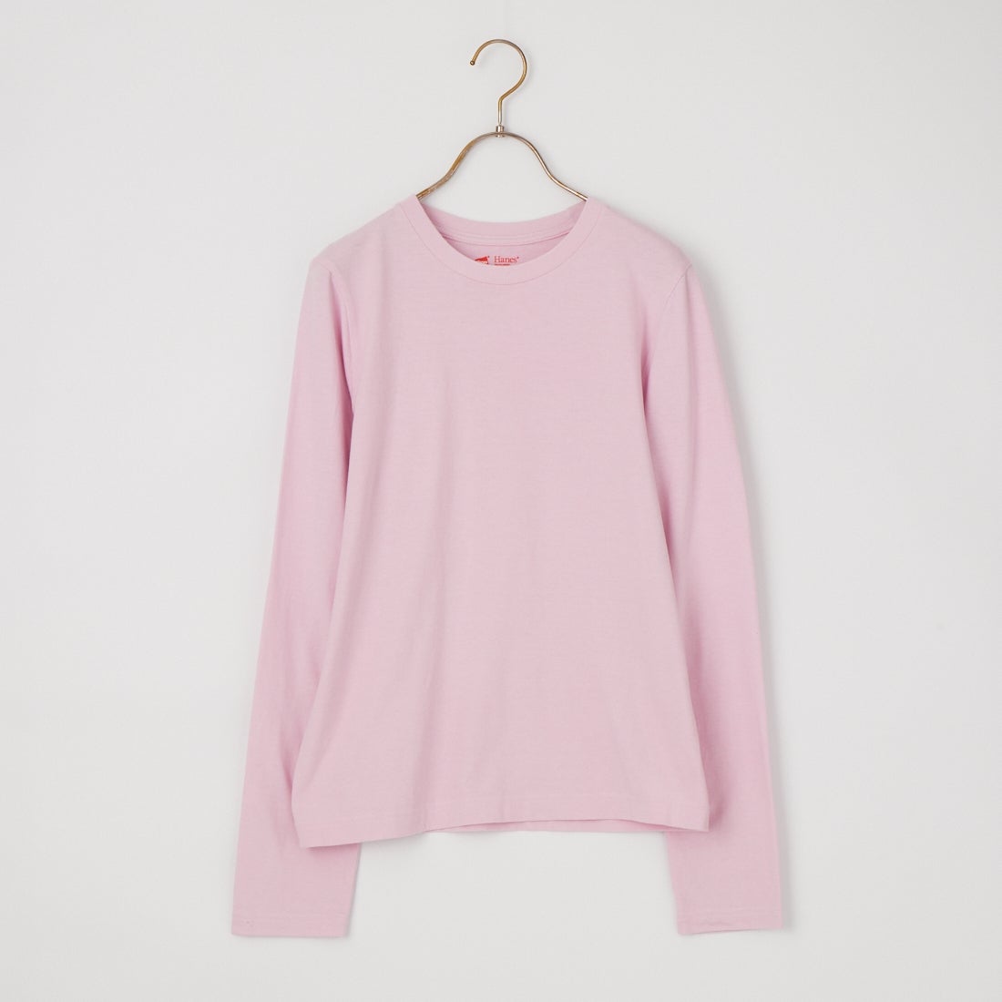 Hanes [ヘインズ] 2P FOR HER ジャパンフィットロングスリーブパックTシャツ [HW4-E104] 867 BR/PNK