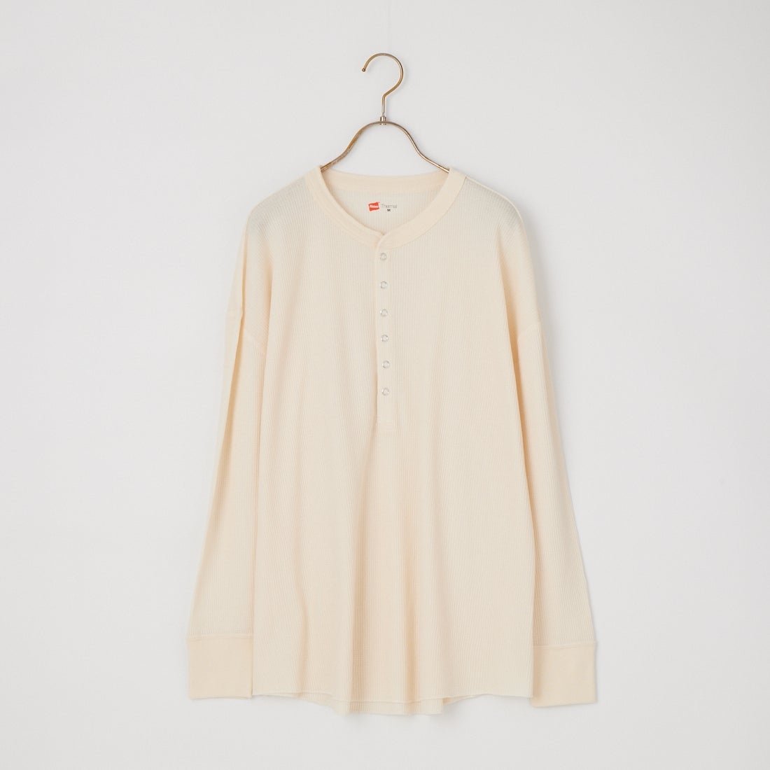 Hanes [ヘインズ] ヘンリーネック サーマルカットソー [HW4-E102] 020 OFF WH