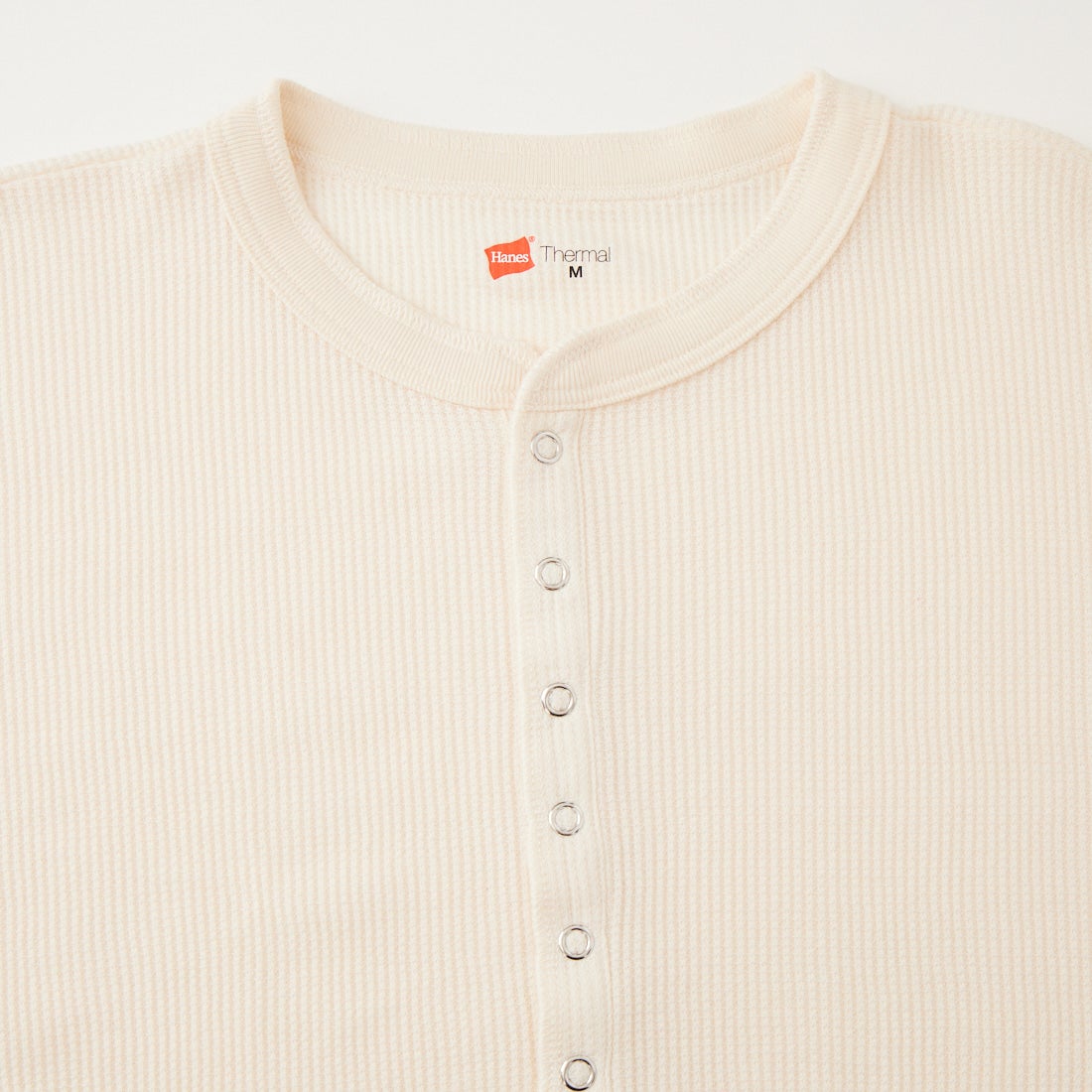 Hanes [ヘインズ] ヘンリーネック サーマルカットソー [HW4-E102] 020 OFF WH