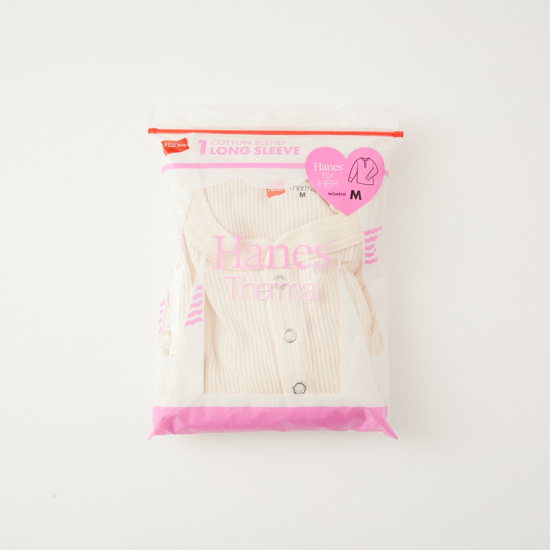 Hanes [ヘインズ] ヘンリーネック サーマルカットソー [HW4-E102] 020 OFF WH