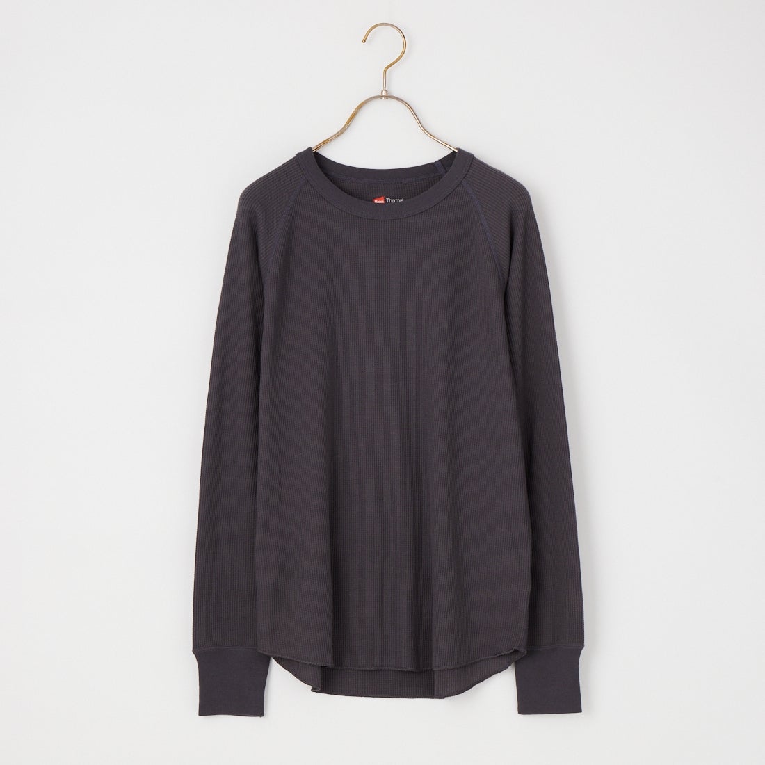 Hanes [ヘインズ] サーマル クルーネックロングスリーブカットソー [HW4-E101] 050 M.GRAY
