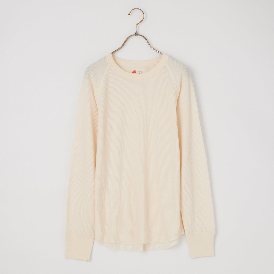 Hanes [ヘインズ] サーマル クルーネックロングスリーブカットソー [HW4-E101] 020 OFF WH