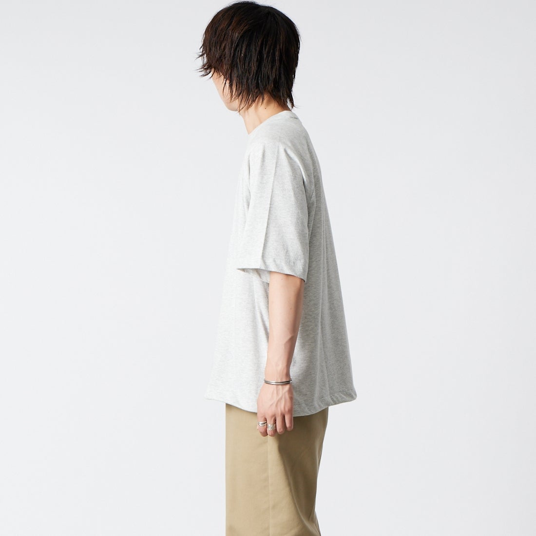 Jeans Factory Clothes [ジーンズファクトリークローズ] ドットエアリードローコードTシャツ [AK262133] ASH