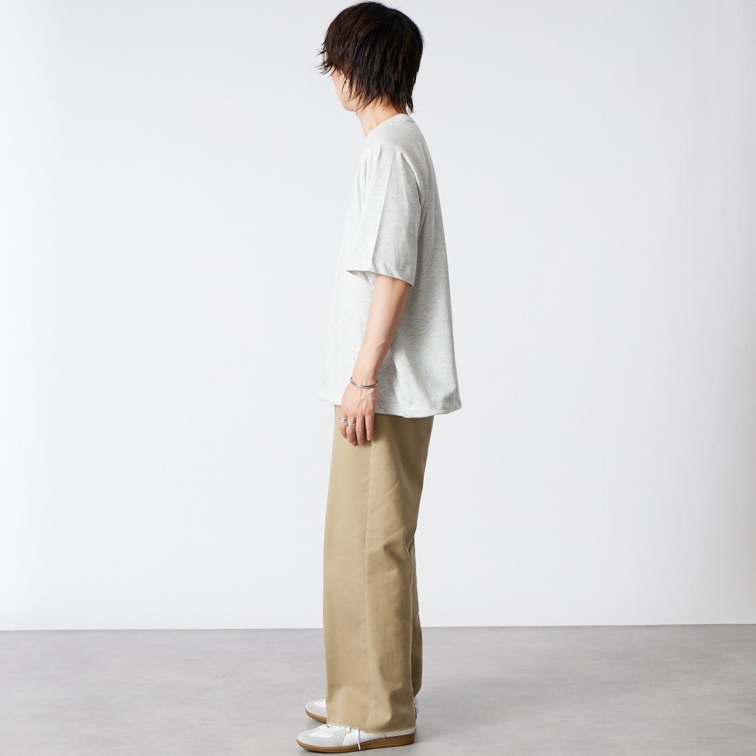Jeans Factory Clothes [ジーンズファクトリークローズ] ドットエアリードローコードTシャツ [AK262133] ASH