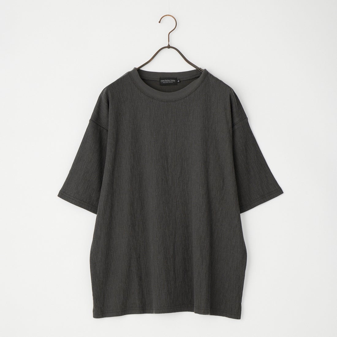 Jeans Factory Clothes [ジーンズファクトリークローズ] 楊柳バインダークルーネックTシャツ [AK262135] I.BLK