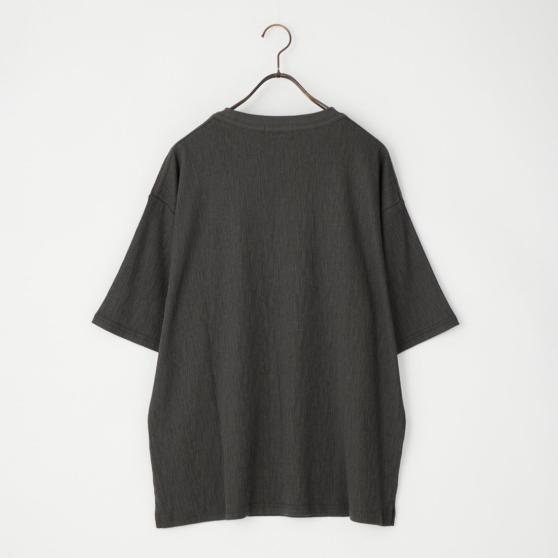 Jeans Factory Clothes [ジーンズファクトリークローズ] 楊柳バインダークルーネックTシャツ [AK262135] I.BLK