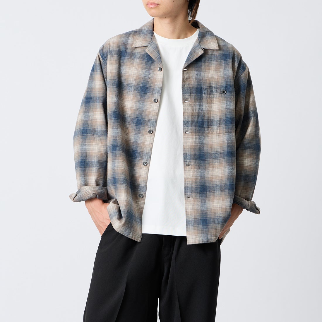 NAVY/GREIG&&モデル身長：177cm 着用サイズ：L&&