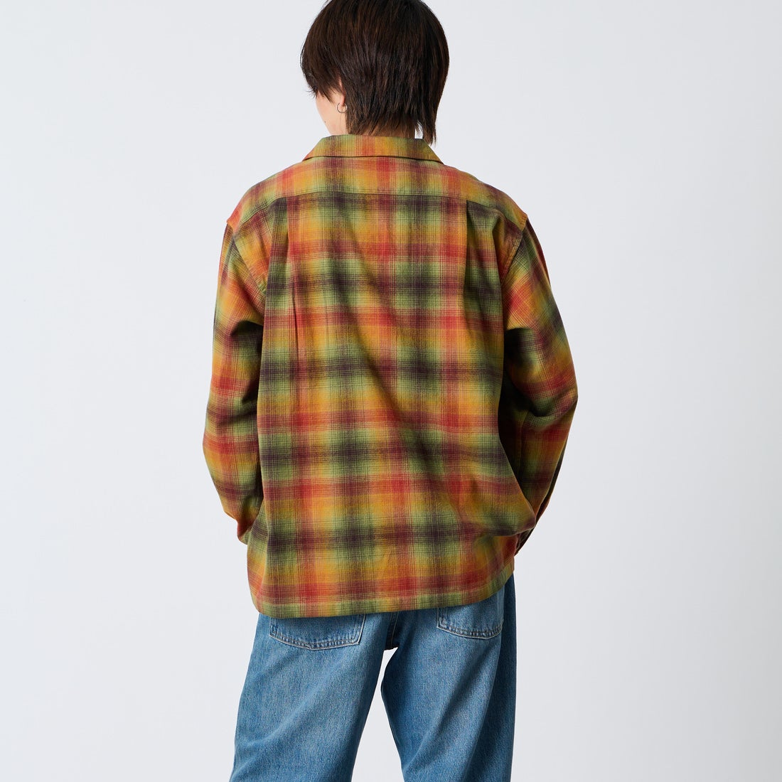 PENDLETON [ペンドルトン] 別注 シングルポケット オンブレチェックシャツ [6475-5215-JF] FOREST/RUS &&モデル身長：177cm 着用サイズ：L&&