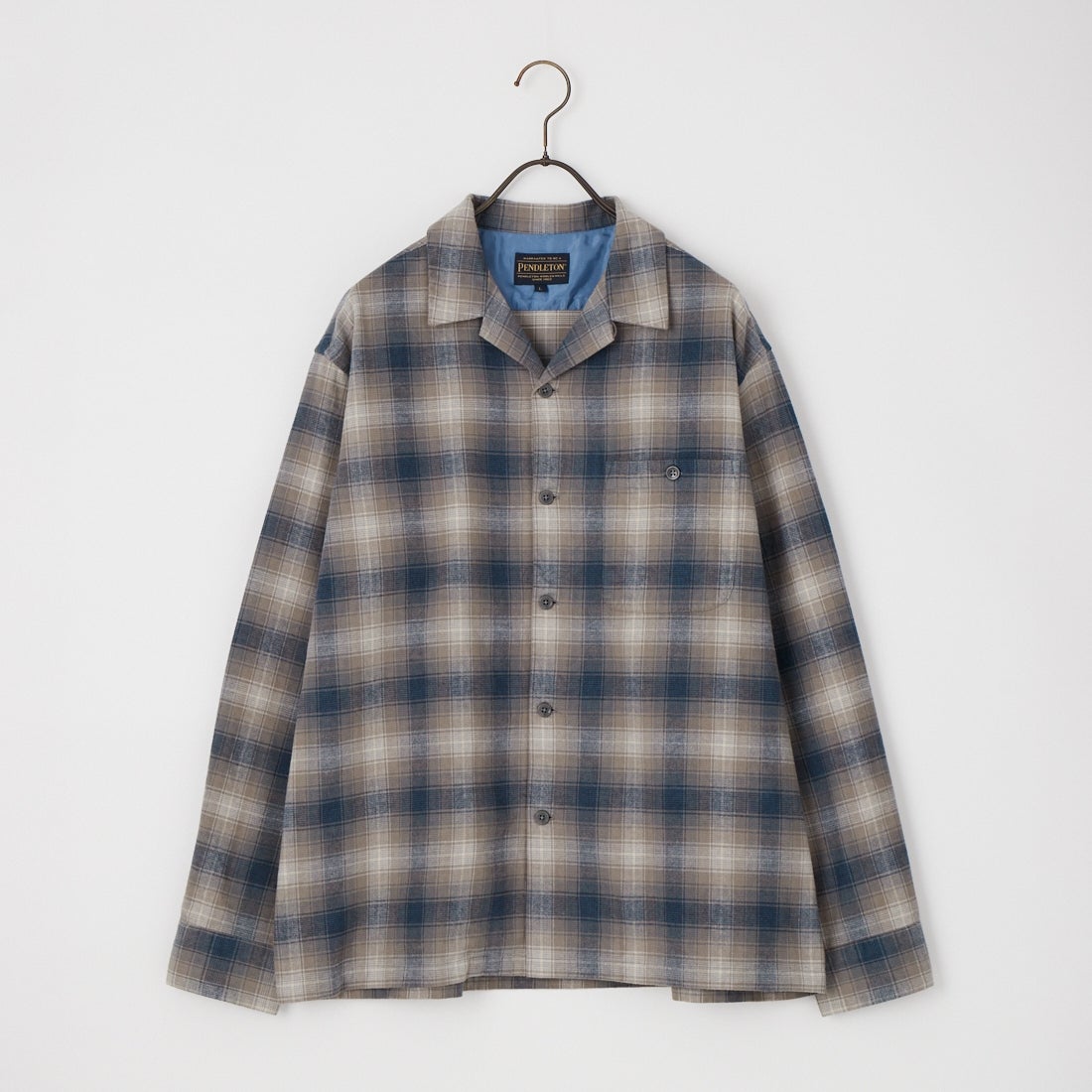 PENDLETON [ペンドルトン] 別注 シングルポケット オンブレチェックシャツ [6475-5215-JF] NAVY/GREIG