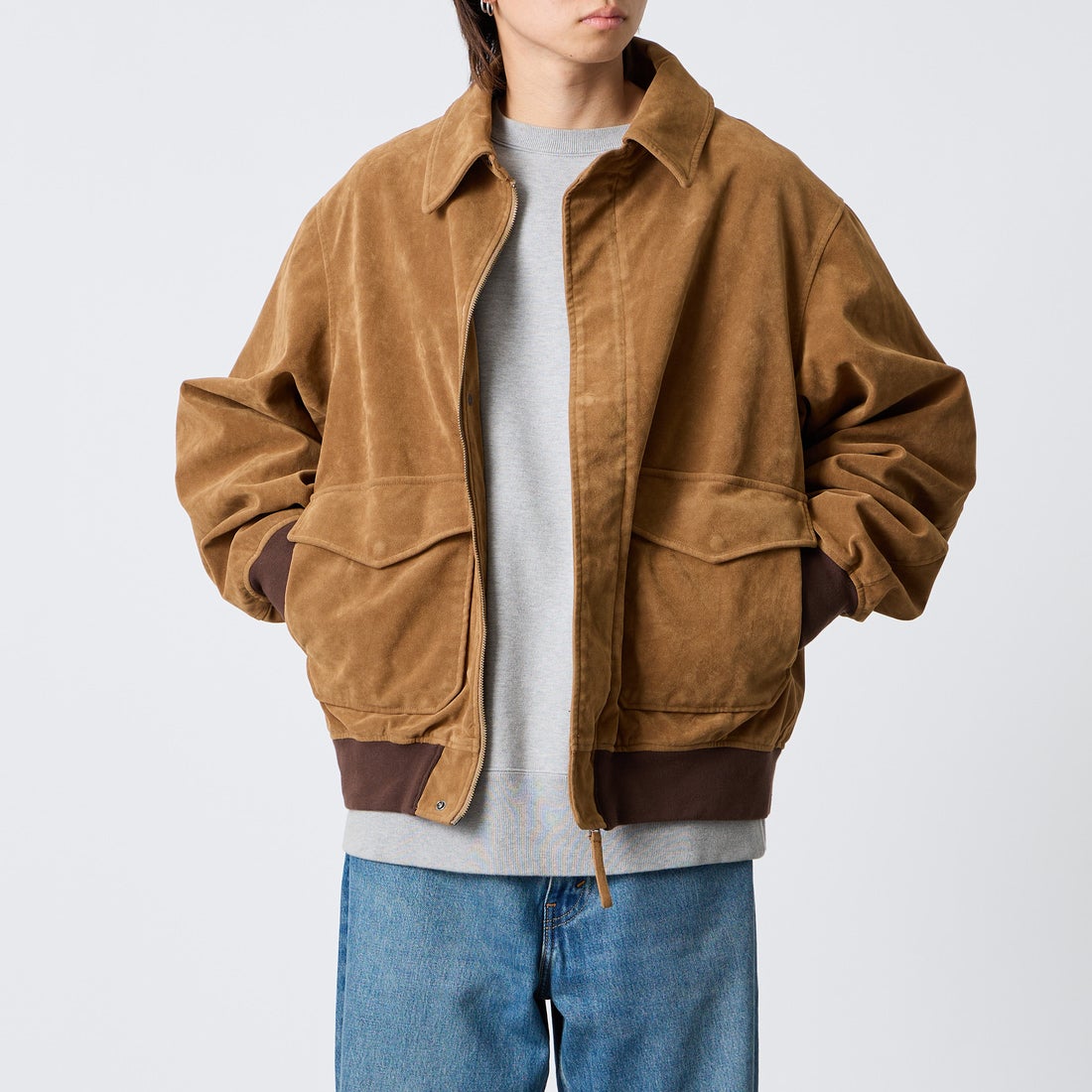 BEG SUEDE&&モデル身長：177cm 着用サイズ：L&&