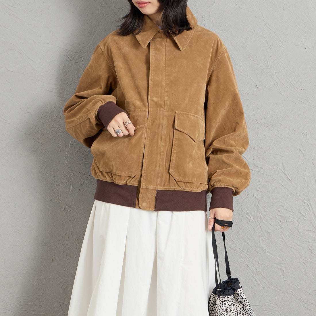 ARMY TWILL SANFORIZED [アーミーツイル サンフォライズド] 別注 ヴィーガンレザー A-2フライトジャケット [AM-2654502-INT-JF] BEG SUEDE