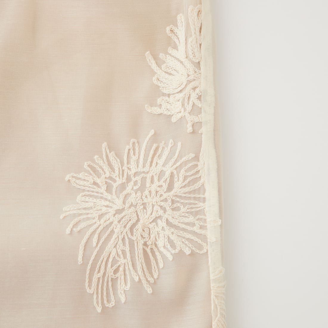 USINE [ユジーヌ] 刺繍オーガンジーワイドパンツ [21268063] 031 ﾎﾜｲﾄ