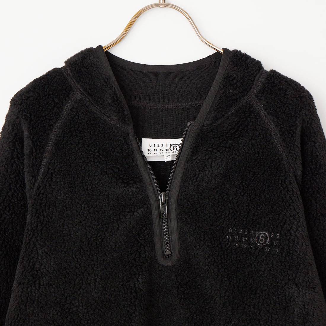 MM6 Maison Margiela [エムエムシックス メゾン マルジェラ] リバーシブルテディ フリーススウェットシャツ [SH0GU0043-M36010] 900 BLACK
