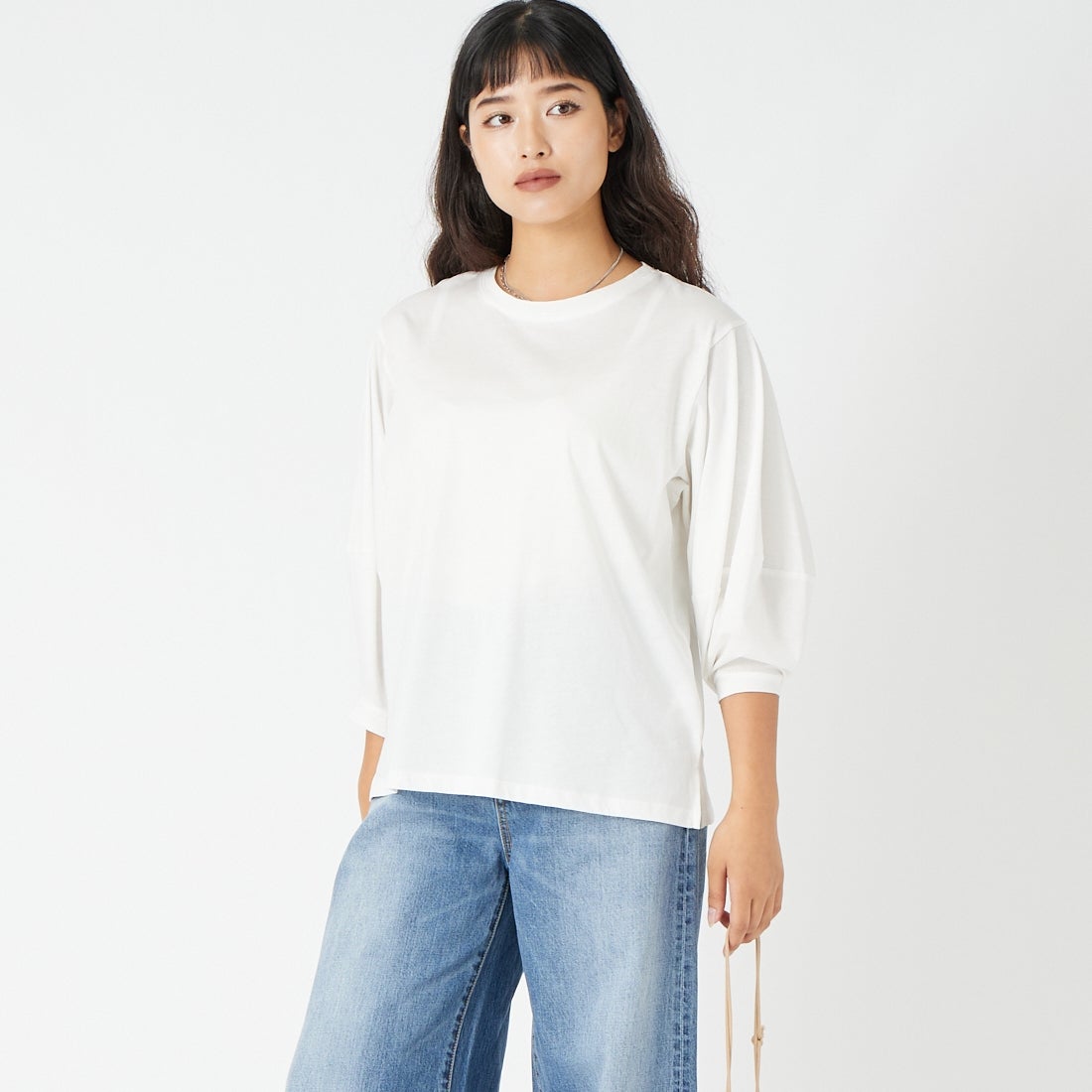 104 ｵﾌﾎﾜｲﾄ&&モデル身長：162cm 着用サイズ：F&&