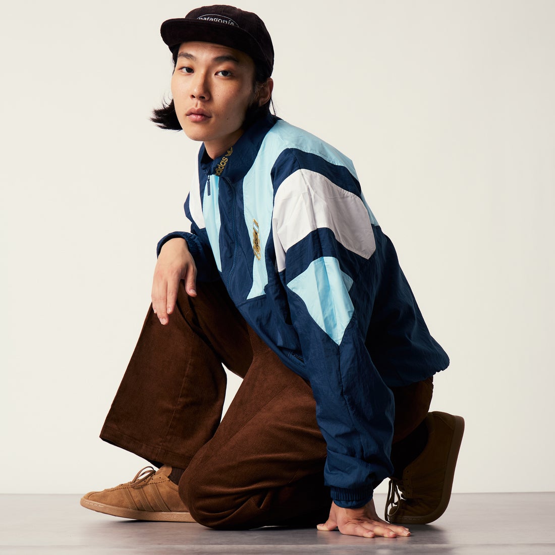 Dickies [ディッキーズ] 別注 コーデュロイグランパパンツ [263M401IN01-JF] BROWN &&モデル身長：175cm 着用サイズ：L&&