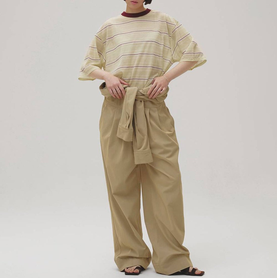 TODAYFUL [トゥデイフル] シアーボーダーTシャツ [12610629] L/GRN