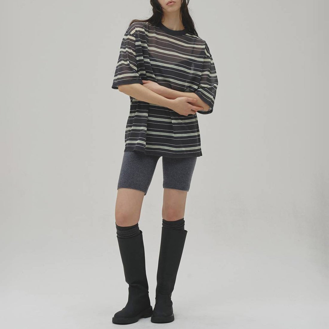 TODAYFUL [トゥデイフル] シアーボーダーTシャツ [12610629] IDG